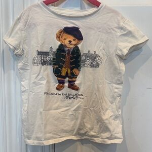 Polo by Ralph Lauren Cream Bear Graphic Tee